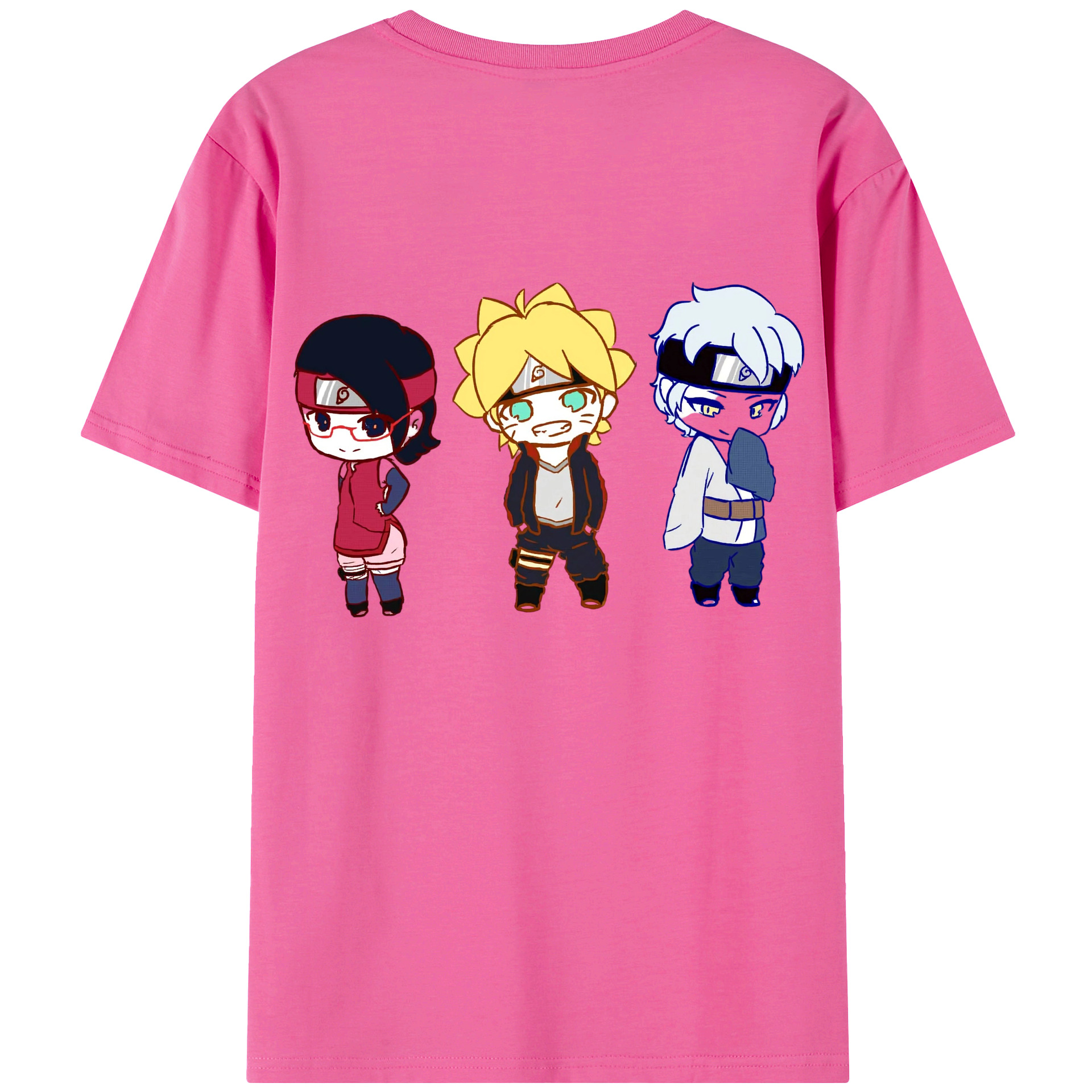 （画像用） NARUTO -ナルト- うずまき ボルト Uzumaki Boruto レディース半袖Tシャツ(バックプリント)